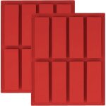2 pcs moules pour barres de crales, moule silicone rectangulaire 8 cavits pour pain, gteau, barre ...