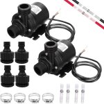 2 pcs pompe a eau 12v, mini pompe  eau submersible moteur sans balais 800l / h 5m mini pompe  eau submersibl ...
