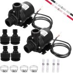 2 pcs pompe a eau 12v, mini pompe � eau submersible moteur sans balais 800l / h 5m mini pompe � eau submersibl ...