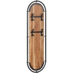 2 pcs porte - manteaux?porte - v�tement s muraux et 4 crochets bois massif d'acacia cfw60890