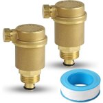 2 pcs purgeur d'air automatique dn15 g1 / 2  en laiton, purgeur automatique d'air, auto - �tanche, max ...