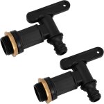 2 pcs robinet cuve plastique, robinet fileté mâle pour collecteur récupérateur eau pluie avec boucle ... 2 pcs robinet cuve plastique, robinet fileté mâle pour collecteur récupérateur eau pluie avec boucle ...