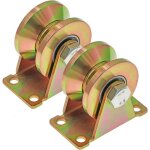 2 pcs roue gorge v, roues pour portail coulissant 50mm, roues en acier avec rainure en v, pour portail ...