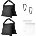 2 pcs sac de sable rsistant pour trpied de photographie, studio photo et vido, jardin - noir