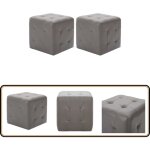 2 pcs tables de chevet gris 30x30x30 cm similicuir - table de chevet - table nuit - meubles de chambre ...