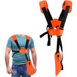 2 pcs tondeuse  harnais double paule avec ceinture de nylon durable adjuestable pour dbroussailleuse ...