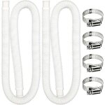 2 pcs tuyau de rechange pour piscine hors sol tuyau de remplacement de piscine avec 4 colliers de serrage ...