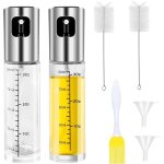 2 pi�ces 100ml vaporisateur d'huil de cuisine avec balance, vaporisateur huile d'olive, vaporisateur ...
