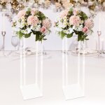 2 pices, 39 pouces, vase colonne en acrylique transparent pour fleurs, centre de table, dcoration de ...