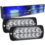 2 pices 4. 3 pouces 12 led barre lumineuse stroboscopique, 12v 24v clignotant gyrophare police feux ...