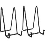2 pi�ces 6 pouces noir m�tal d�coratif supports de plaque support de cadre pour albums photos, livres, ...