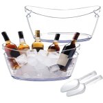 [jamais utilis] 2 pices 6l seau  glace de champagne, seaux  glace grande capacit avec 2 cuillres, ...