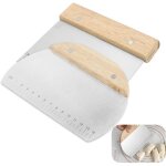 2 pi�ces acier inoxydable coupe pate, grattoir a pate, spatules � p�te, grattoirs polyvalents pour p�tisserie, ...