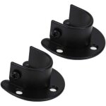 2 pices en acier inoxydable noir mat salle de douche vtements rail rideau bride sige housse support ...