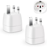 Ikodm - 2 pices adaptateur prise anglaise, adaptateur de voyage france / europe ver uk, francaise fr ...