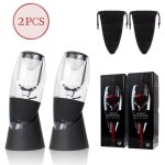 2 pi�ces a�rateur � vin, magic d�canteur � vin avec vin filtre, support anti - gouttes, pochette en velours ...