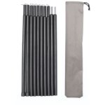 2 pices arceaux de tente tlescopique en acier inoxydable pour bche avec sac de rangement rglable ...