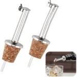 2 pices becs verseurs, une bouche droite et une bouche courbe verseur huile d'olive pour spiritueux ...