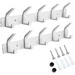 2 pi�ces (blanc) porte manteau mural, porte manteau 5 crochets, patere murale, crochet porte manteau ...
