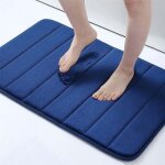 2 pi�ces bleu marine - 40x60 cm tapis de bain en mousse � m�moire de forme tapis de bain absorbant antid�rapan ...