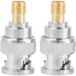 2 pices bnc mle  sma femelle type rf connecteur adaptateur coaxial convertisseur de test connecteur ...