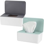 2 pi�ces bo�te de mouchoirs humides, boite lingette avec couvercle, distributeur support de rangement ...