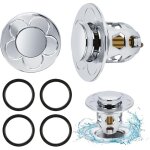 2 pices bonde de lavabo universel pop up 34 - 40mm, bonde de lavabo pop - up avec filtre anti - clogging, ...