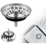 Ouylaf - 2 pices bouchon evier cuisine inox - filtre evier universel (dia: 78mm), bonde evier avec , ...