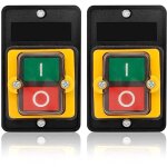 2 pices bouton - poussoir ac220v / 380v 10a bouton - poussoir impermable bouton poussoir on / off utilis ...