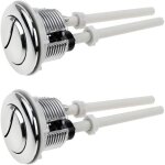 2 pi�ces boutons poussoirs de toilette double chasse bouton 38mm standard chrome plaqu� argent wc r�servoir ...