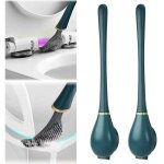 2 pi�ces brosse wc plate en silicone, brosse wc suspendue, brosse wc flexible en silicone, brosse wc ...