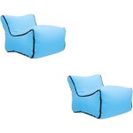 2 pices canap gonflable canap pouf air canap transat chaise longue gonflable voiture chaise pliante ...