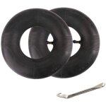 2 pices chambre  air 4. 10 / 3. 50 - 4 avec avec dmonte - pneu, tige de valve pour brouette tondeuse ...