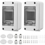 Beijiyi - 2 pices coffret electrique etanche petit, coffret electrique etanche exterieur ip65 3 modules, ...