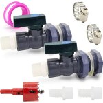 2 pi�ces connecteur r�servoirs d'eau en pvc robinet de baril jardin de pluie avec raccord de cloison, ...