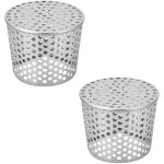 2 pi�ces crapaudine de goutti�re acier inoxydable argent� protege gouttiere 100 - 93 mm adapt�es aux ...