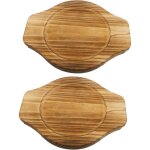 2 pi�ces dessous de plat en bois robuste, support stable pour casseroles et po�les