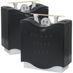 2 pi�ces distributeur cure - dent abs ? gadget cuisine / famille / restaurant ? noir