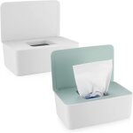 2 pi�ces distributeur de lingettes humides, bo�te de rangement avec couvercle pour b�b� serviette et ...