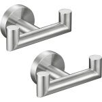 2 pi�ces double crochet mural de salle de bains, acier inox sus 304 pour peignoir, porte serviette, accroche ...