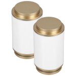 2 pi�ces embouts de tringle � rideau blancs pour barre de capuchons d�coratifs faciles � installer pour ...