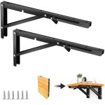 2 pi�ces equerre pliable, 400 mm equerre pliante en acier inoxydable avec vis pouvant supporter un poids ...