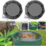 2 pi�ces filet pour citerne de pluie, housse pour tonneau de pluie avec cordon de serrage, housse pour ...