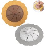 2 pi�ces filtre � cheveux en silicone, protection de drain de silicone, couvercles de drain de douche, ...