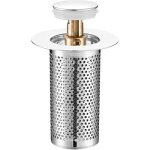 2 pi�ces filtre de drainage de sol en acier inoxydable, bouchon de cr�pine avec filtre � cheveux, pop ...
