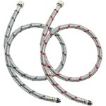 2 pices flexible robinet cuisine g3 / 8 x m10 x 60cm tuyau de raccordement de robinet flexible pour ...