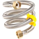 2 pi�ces g 1 / 2' x g 1 / 2' tuyau flexible tress� en acier inoxydable tuyau de plomberie d'eau pour ...
