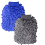 2 pi�ces gant lavage voiture, gant microfibre nettoyage voiture, chiffon anti - rayures pour auto et ...
