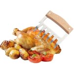 2 pi�ces griffe de viande tir� de porc en acier inoxydable griffe de viande pour barbecue grill accessoires ...