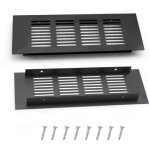2 pi�ces grille ventilation, noire grille meuble aluminium 20 � 8 cm, simple grille aeration, mode et ...